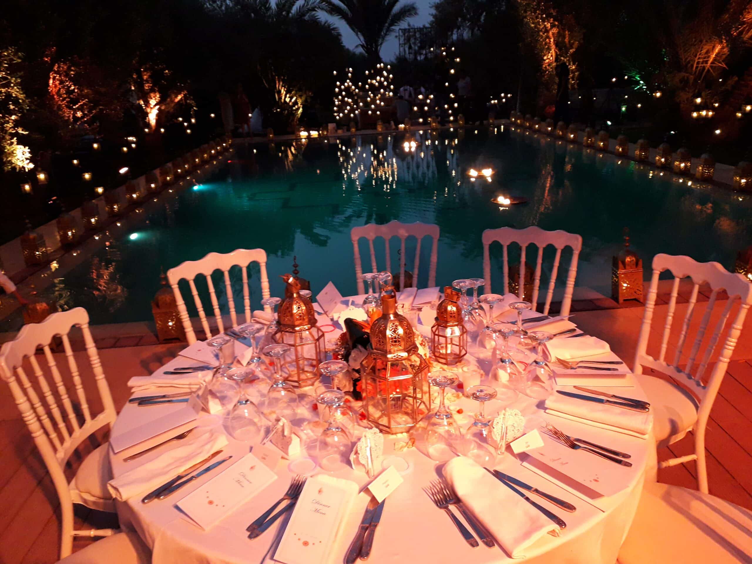 Complete Hindu Wedding in Morocco at Marrakech venue with Vedic ceremonies, sacred fire ritual, bride and groom in traditional dress, Moroccan architectural backdrop, Atlas Mountains scenery, professional ceremony coordination for exotic destination celebration