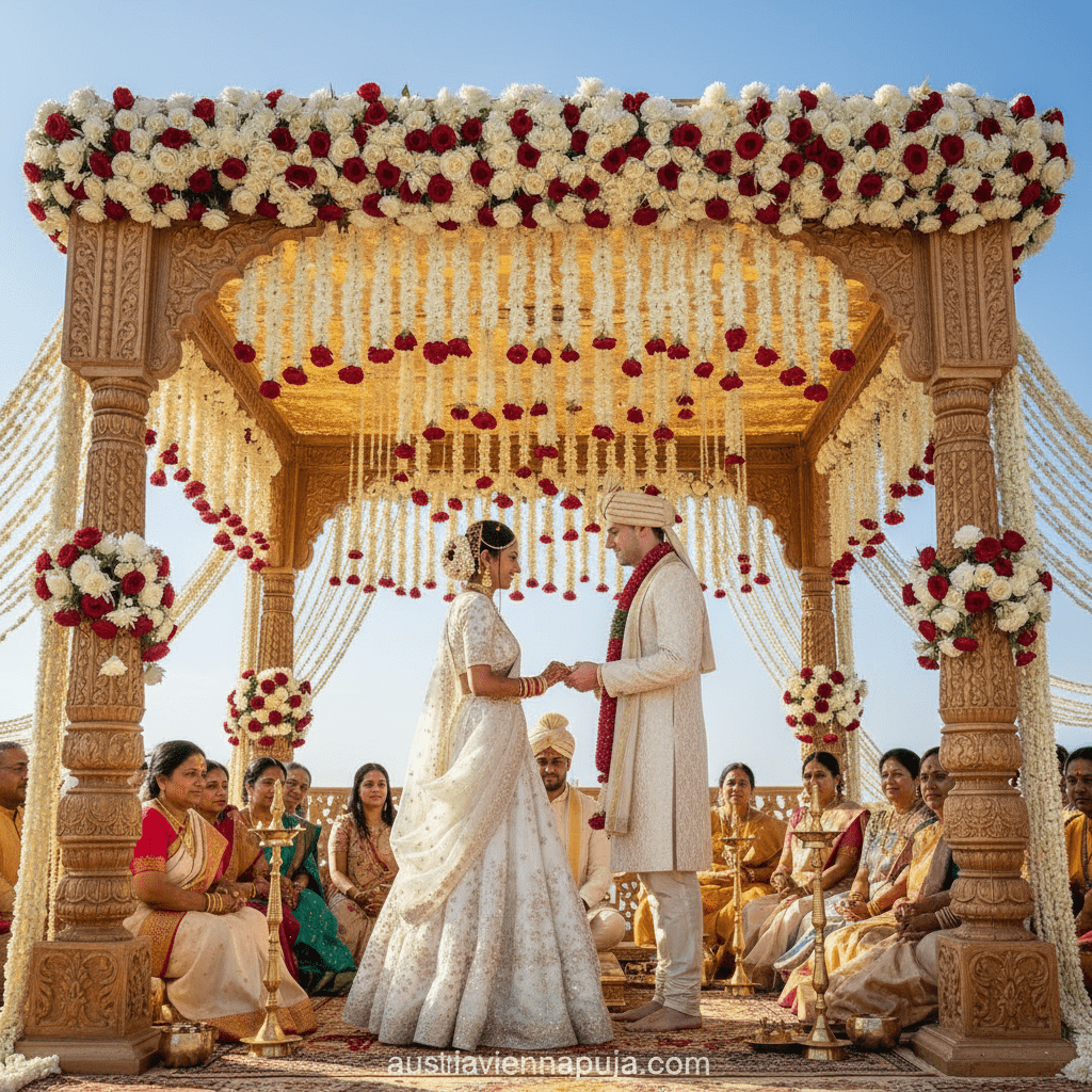 Hindu Pandit in Austria conducting a complete Vedic wedding ceremony