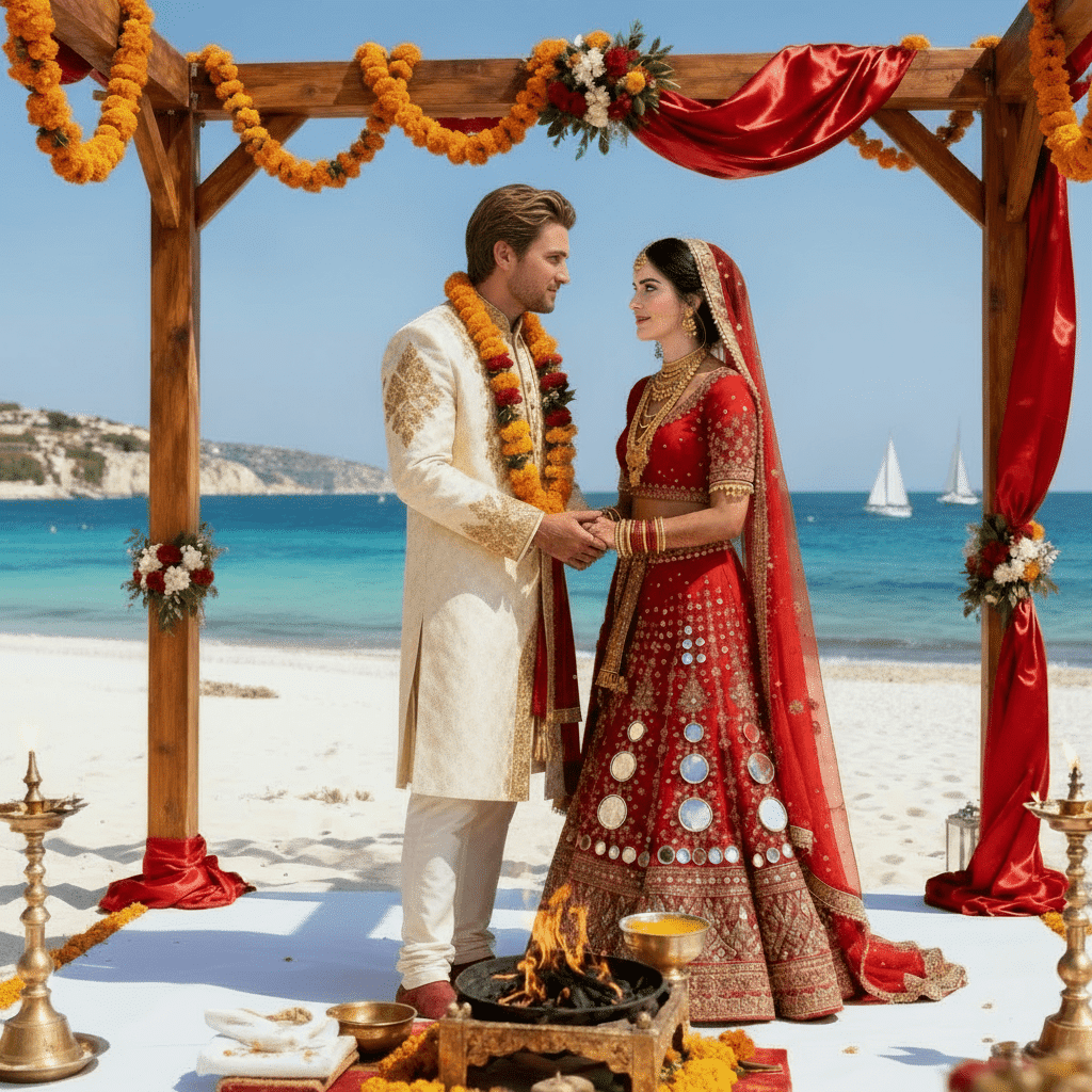 Hindu Pandit in Crete - Professional Vedic Beachfront Wedding Ceremony Services