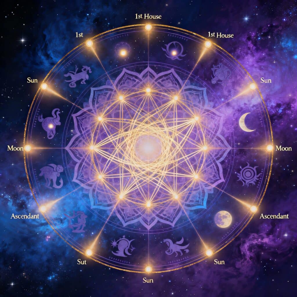 Birth chart reading session showing natal chart analysis and Vedic astrology consultation for personal guidance and life insight